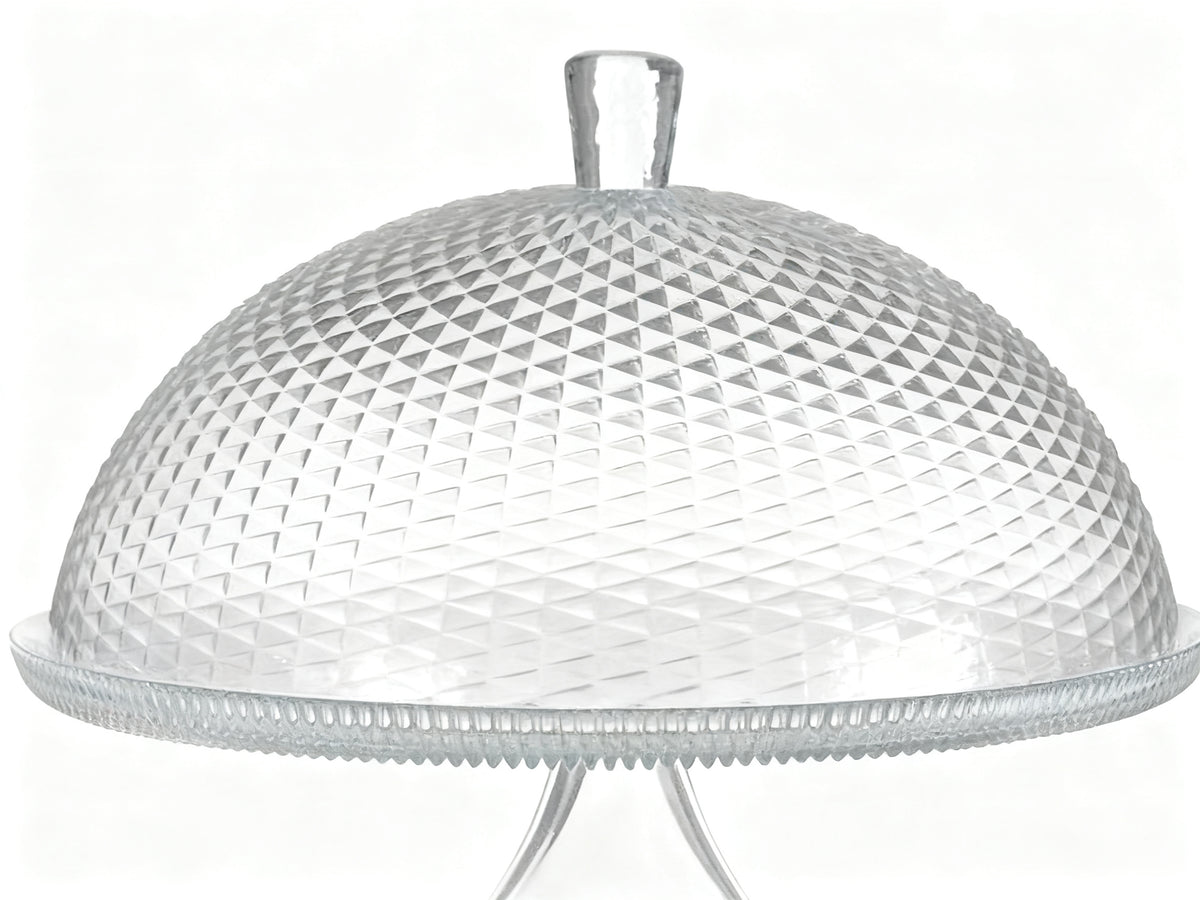 URBAN LIVING DIAMOND Plat à Gâteaux Sur Pied Cloche 30cm