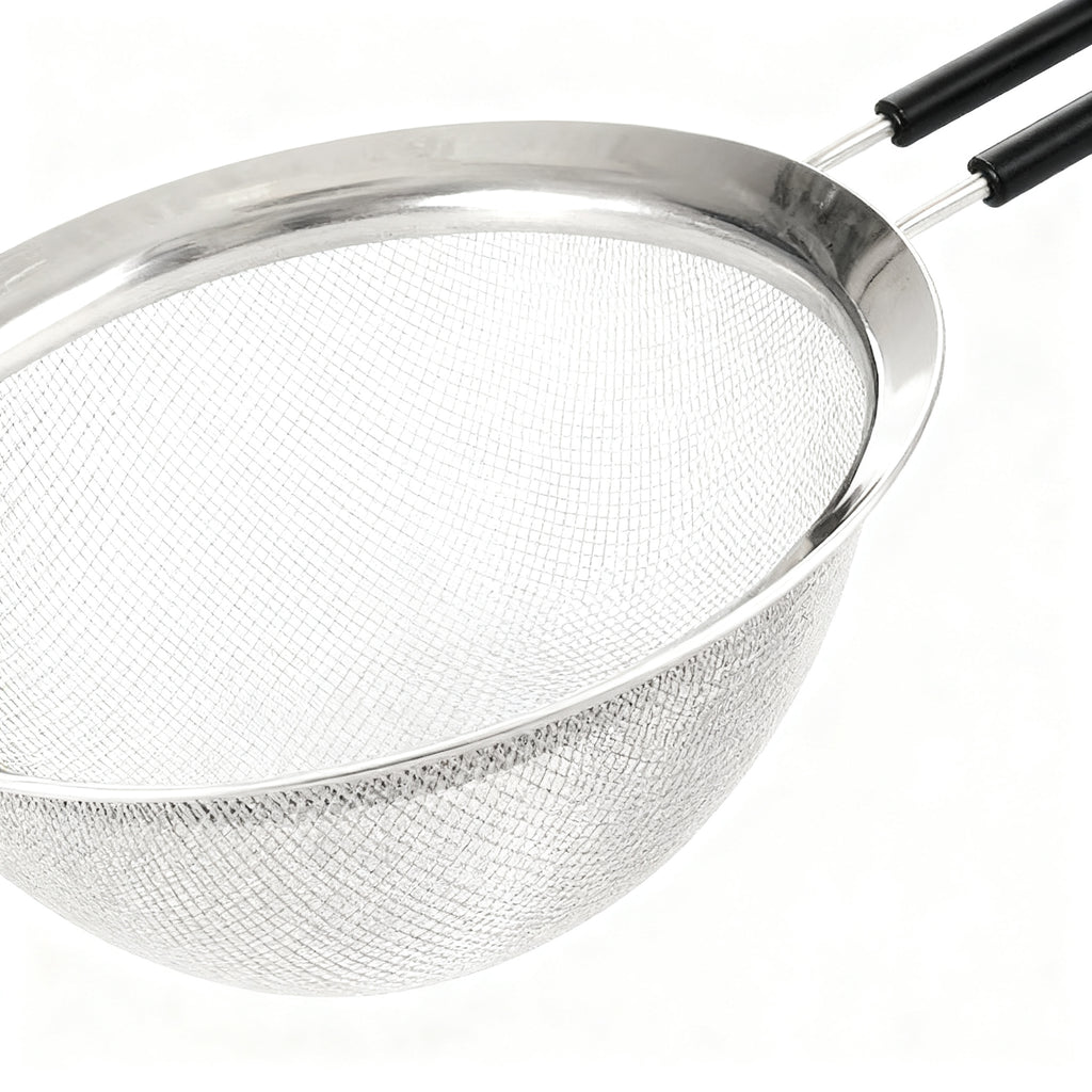 Colador Acero 16cm con Mango de Silicona