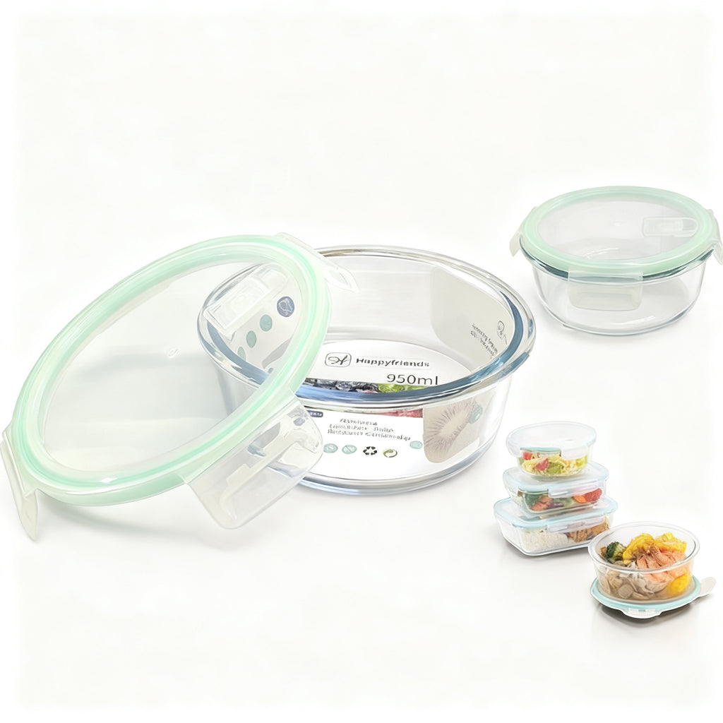 Fiambrera de Cristal 400ML Ø14x6.6CM