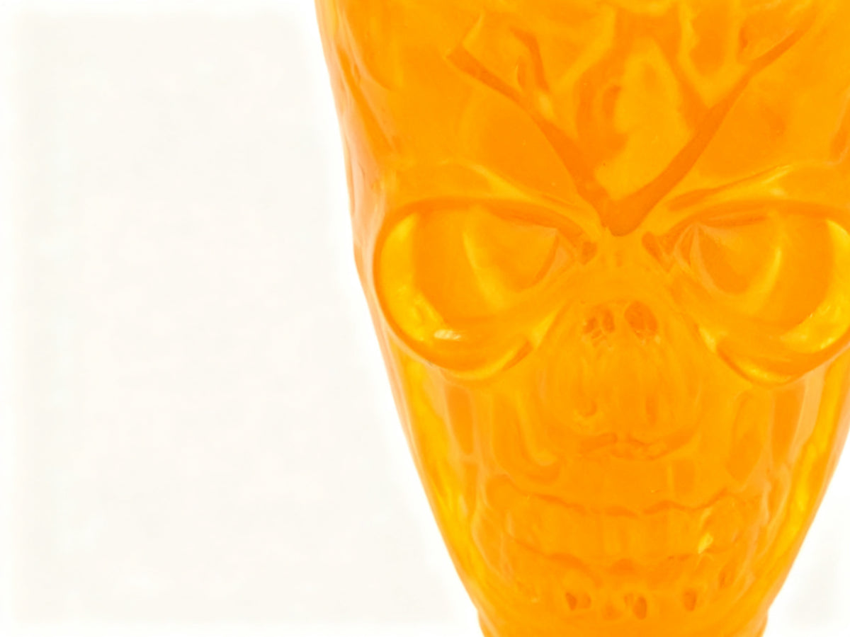 Vasos de Cabeza de Fantasma Naranja para Halloween (4 Unidades)