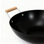 Wok 28 cm con asas de madera