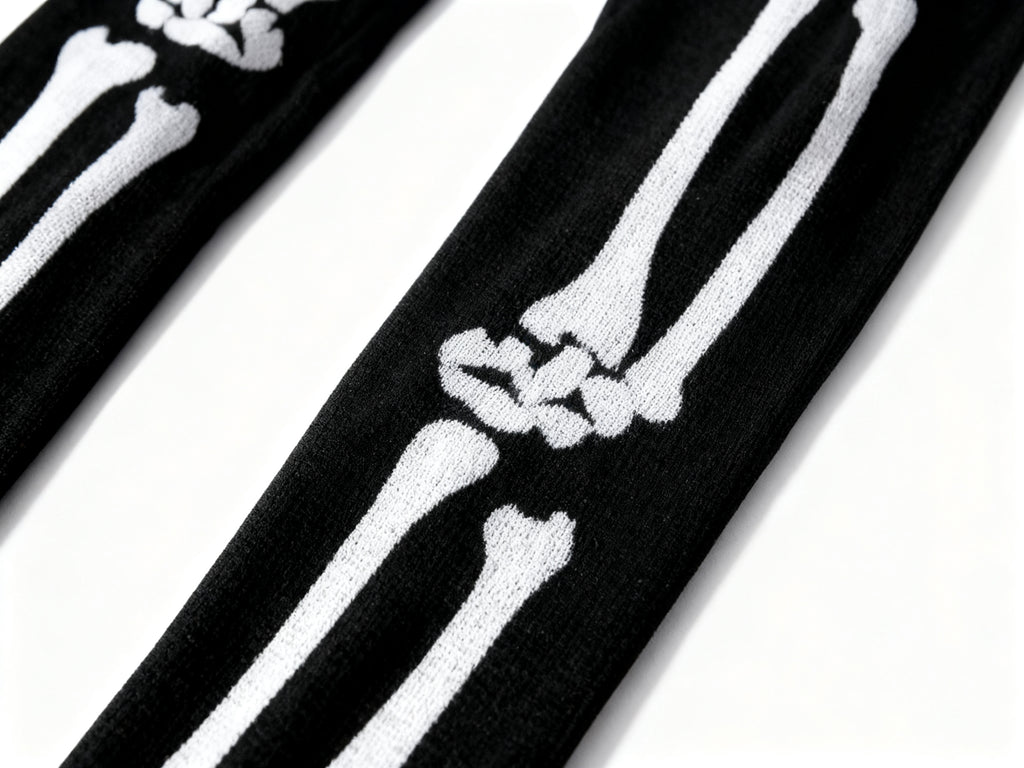 GUANTES LARGOS CON HUESOS PARA HALLOWEEN