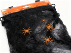 Red de Araña Negra 50g con 5 Arañas