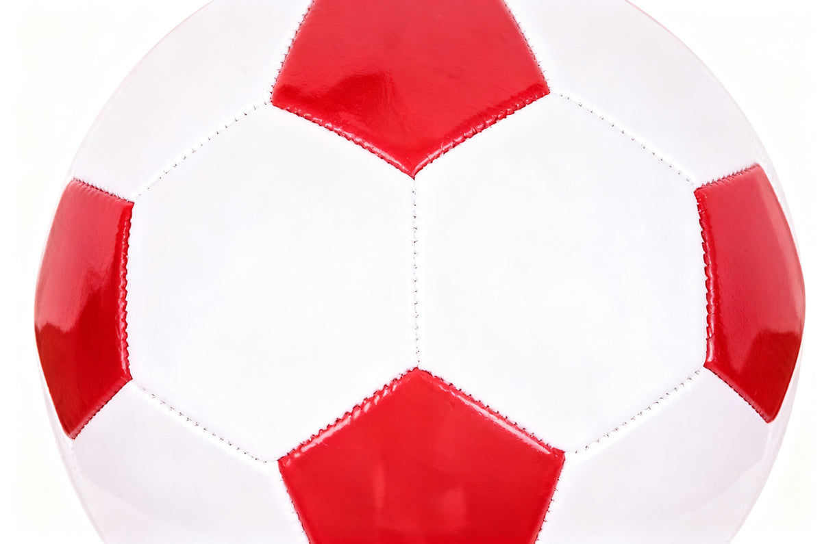 BALÓN DE FÚTBOL ROJO Y BLANCO ATLÉTICO
