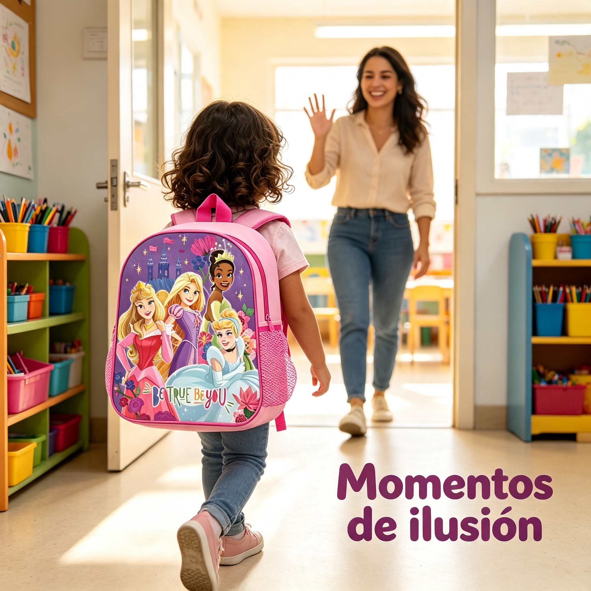 Kinderrucksack mit Motiven | Disney Prinzessinnen, Spider-Man, Peppa Pig, Paw Patrol | Seitentasche | Zurück zur Schule