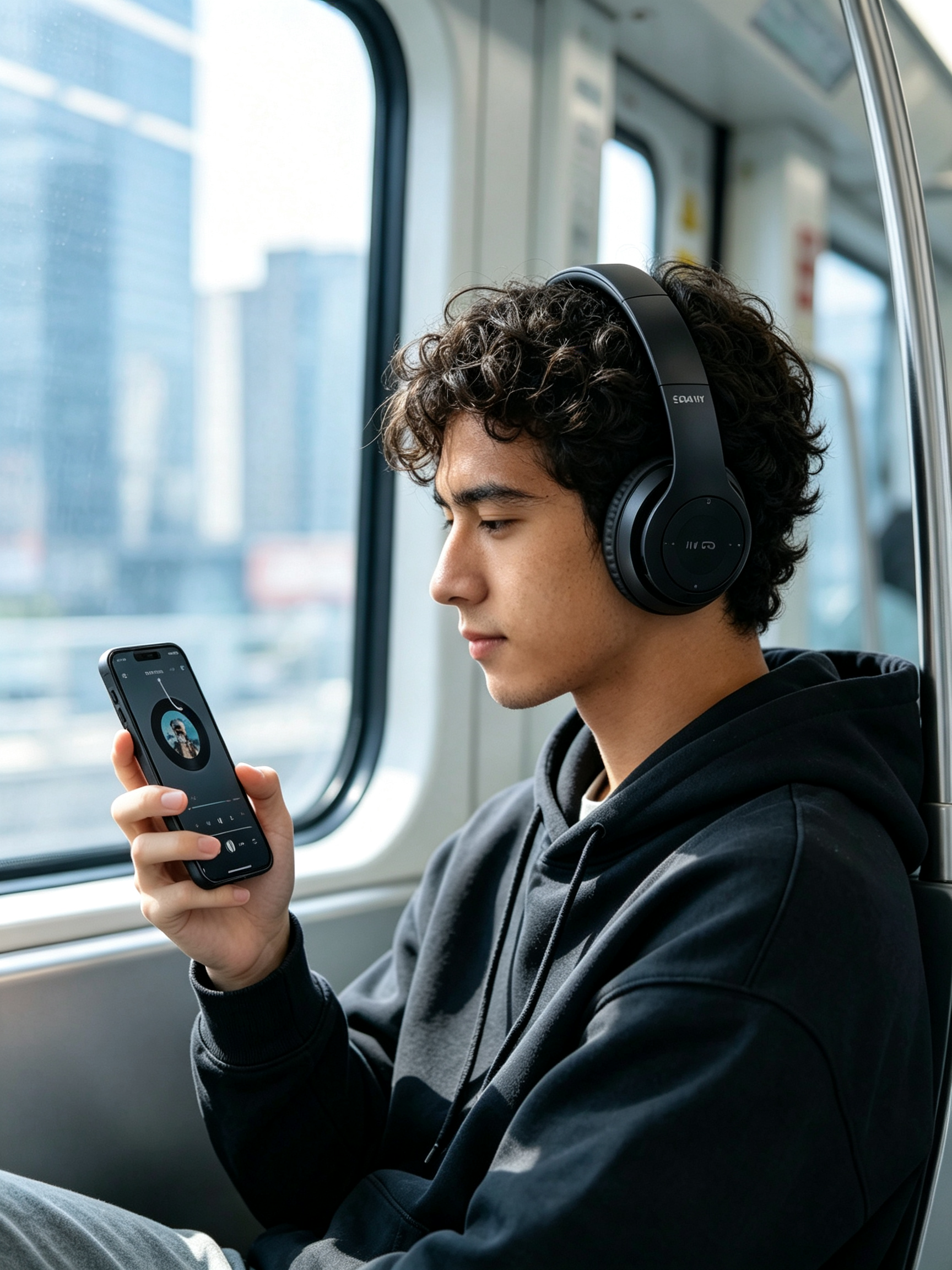 SODANY TS-0230 Bluetooth-Kopfhörer | kabellos Over-Ear | Schwarz