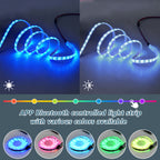 Vitrina N625P293053054055W) de 119,5*40*180cm, Vitrina de estantería con 4 cajones, Vitrinas con LED, Armario para el salón, Armario con 4 cajones y 5 puertas, Gran armario con 21 compartimientos de almacenamiento, MDF