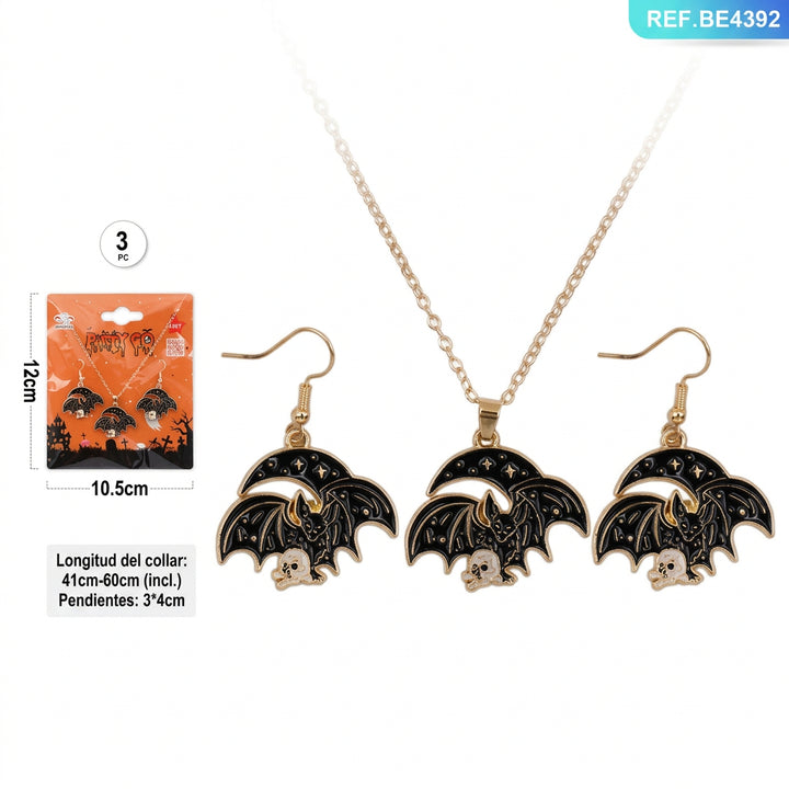 Set de Collar y Pendientes de Halloween