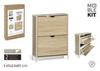 Mueble Zapatero 2 Niveles Madera-Metal Moblekit
