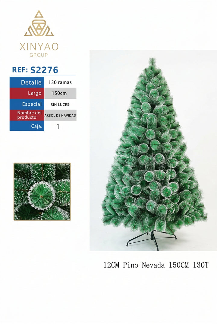 Arbol Navidad Nevado 150cm 130T