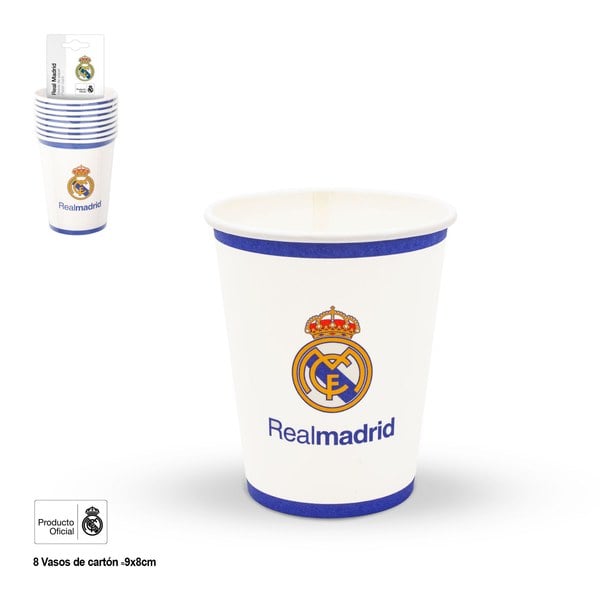 Vasos Real Madrid 8 Piezas
