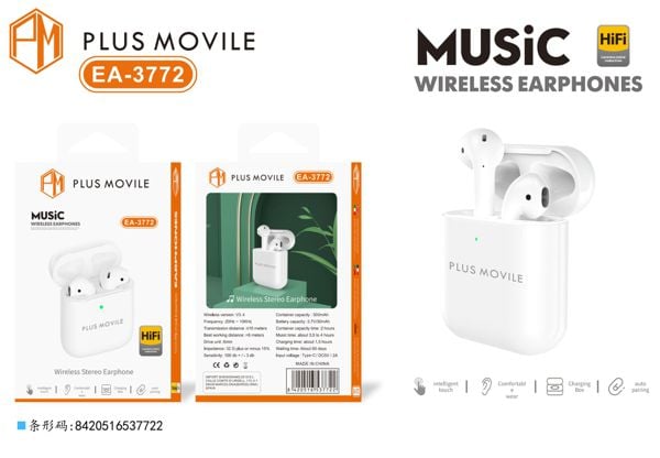 Auriculares Inalámbricos Plus Movile EA-3772