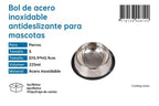 Bol Acero Inoxidable Antideslizante Mascotas S 225ml