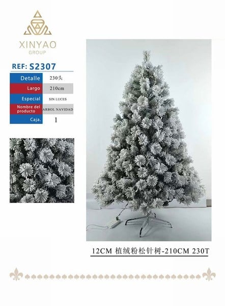 Arbol Navidad Nevado 210cm 230T