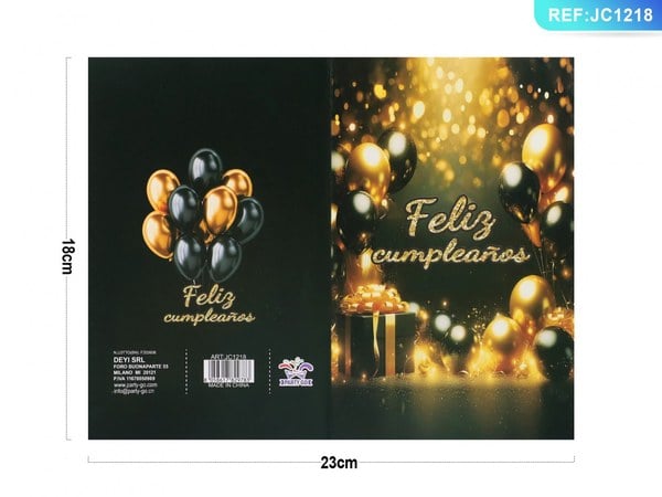 Tarjeta de Cumpleaños 23x18 cm