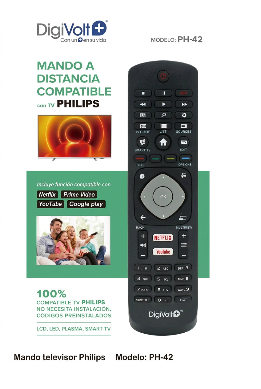 Mando Compatible Universal para Philips PH-42