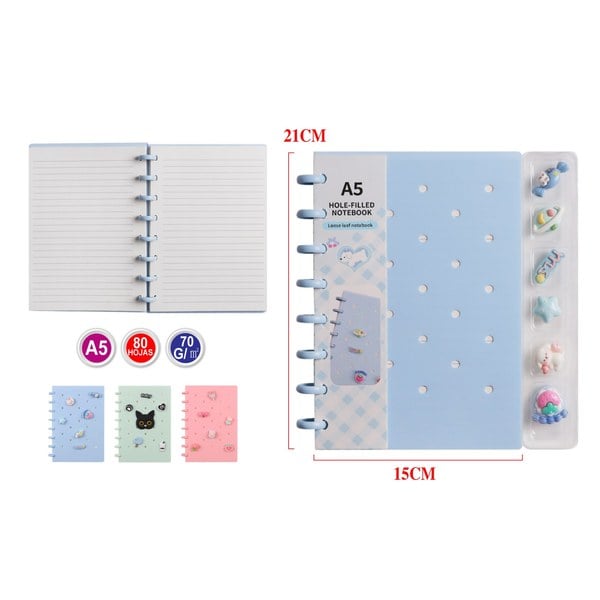 CUADERNO DE NOTAS A5 HOLE-FILLED
