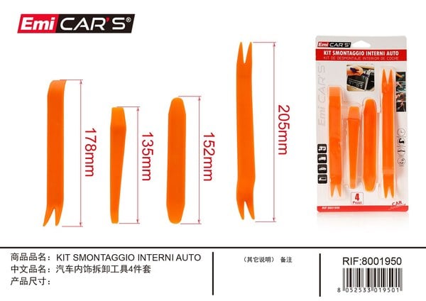 EMI Kit Desmontaje Interior Coche 4 Piezas