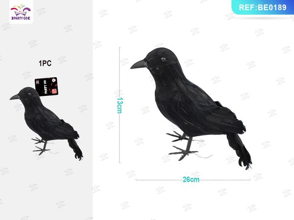 Cuervo Negro Terrorífico para Halloween 1pc