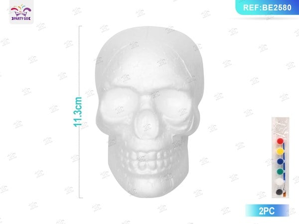 Calavera Halloween con Set de Pintura (2 Piezas)