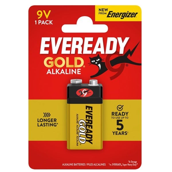 Pilas Eveready Gold Alcalinas 9V Pack 12
