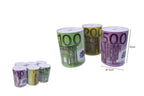 HUCHA METAL BILLETES D.15X22 cm