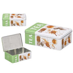 Caja Hojalata Relieve para Té