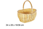 Cesta Mimbre Ovalada Miel 34x28x18/36 cm