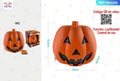 LAMPARA CALABAZA NARANJA CON SONRISA
