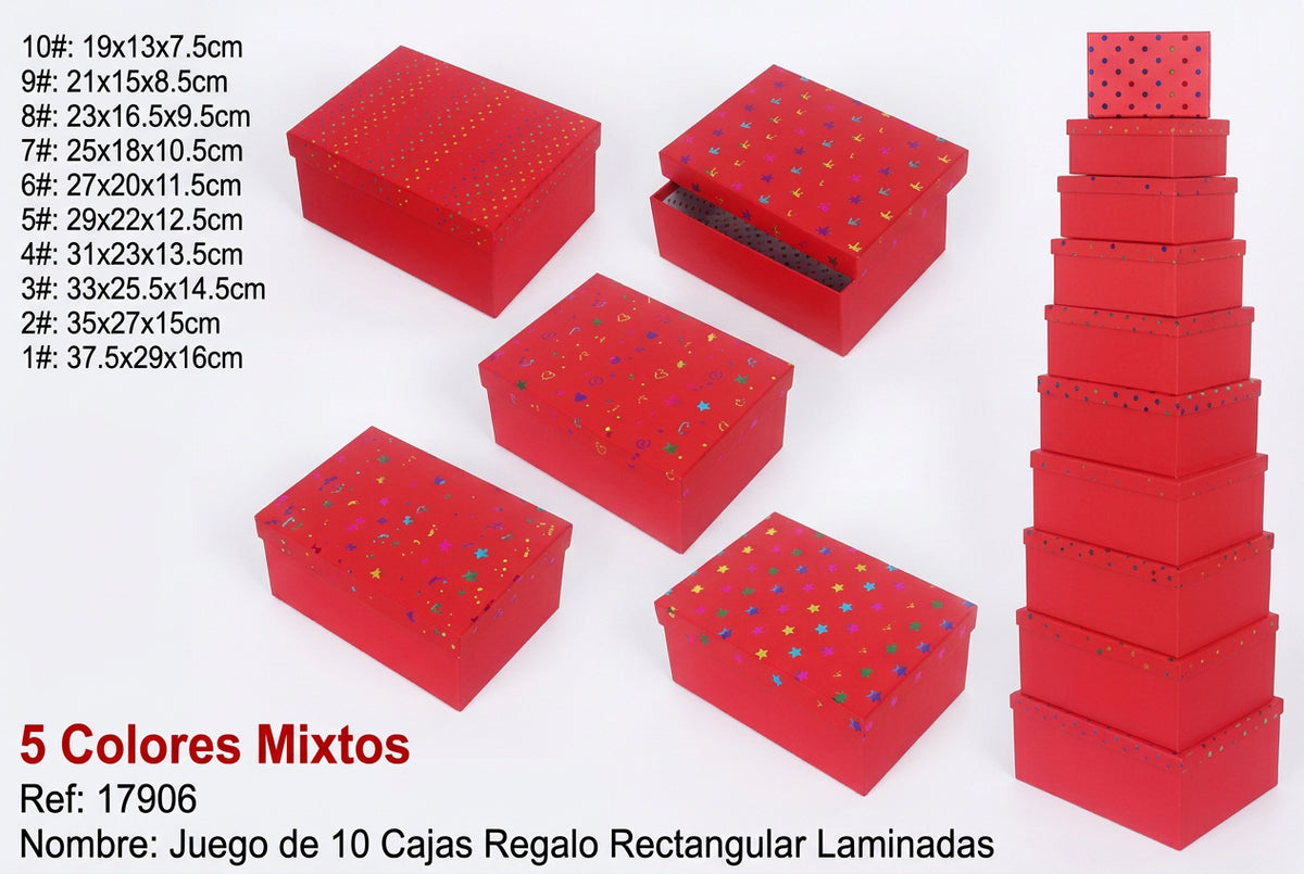 CAJAS DE REGALO JUEGO DE 10 PIEZAS