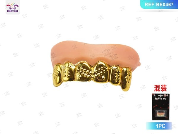 DIENTES DORADOS HALLOWEEN 4 MODELOS MEZCLA 1PC