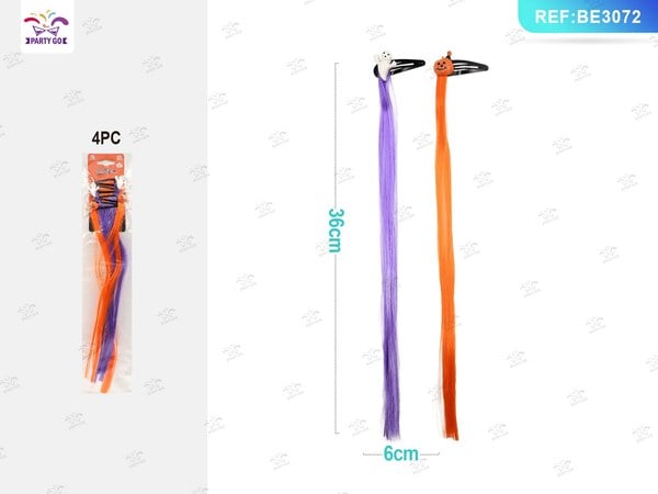 Pinzas Peluca Decorativas Halloween 4pc
