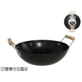 Wok 28 cm con asas de madera