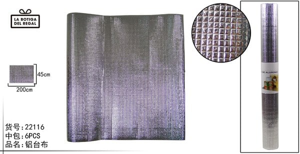 Rollo Tapete Aluminio 0.45 x 2 m