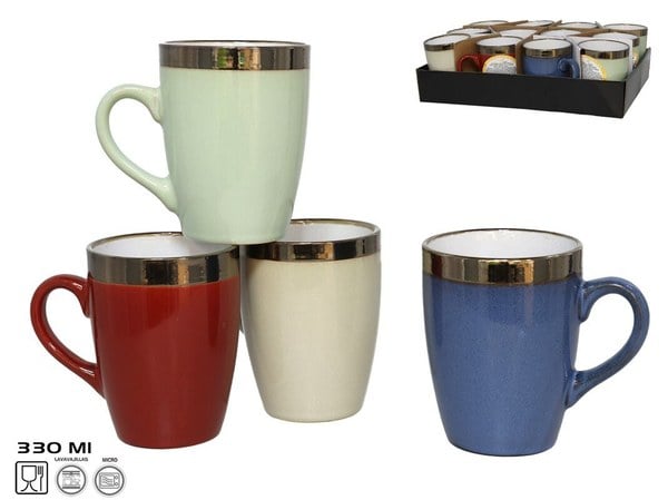 TAZA MUG GRES HAZE 330ML 4 SURTIDOS