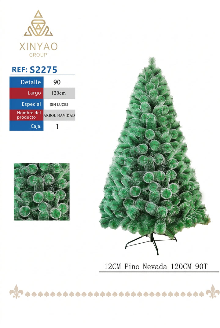 Arbol Navidad Nevado 120cm 90T