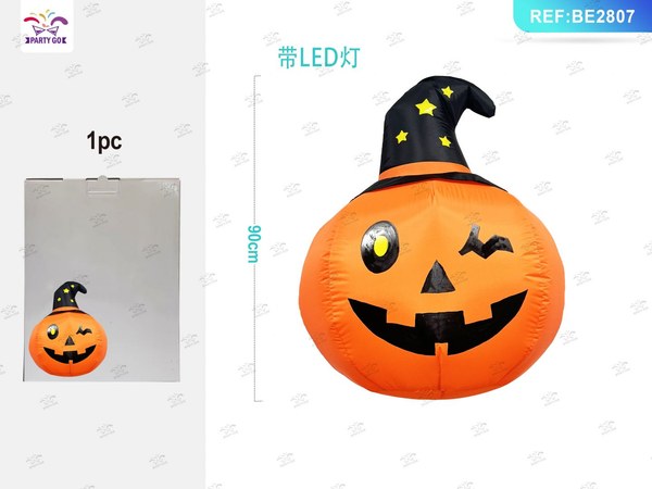 Inflable Decorativo de Calabaza de Halloween con Luz