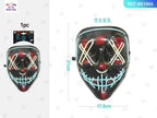 Mascarilla Fluorescente para Halloween 1 Pieza