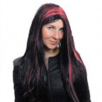 Peluca de Halloween Negro y Rojo 140g