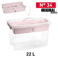 CAJA Nº 34 22 L CON BANDEJA ROSA PALO