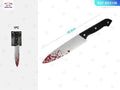 Daga de plástico con sangre para Halloween 1pc