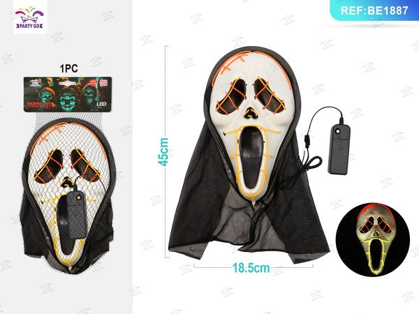 Mascarilla de Luz Fría para Halloween 1PC