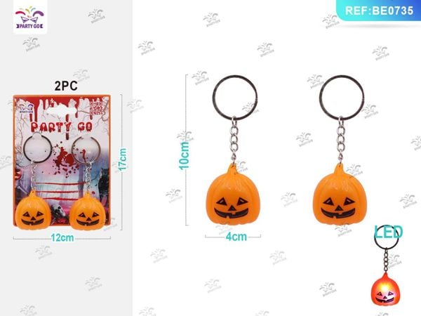 Llavero de Calabaza Halloween 2 Piezas
