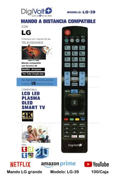 Mando Compatible para LG Modelo LG-39