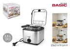 FREIDORA ELECTRICA 1000W BASIC HOME C/CESTILLO
