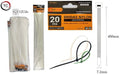 BRIDAS BLANCAS 7.2x450MM 20PCS