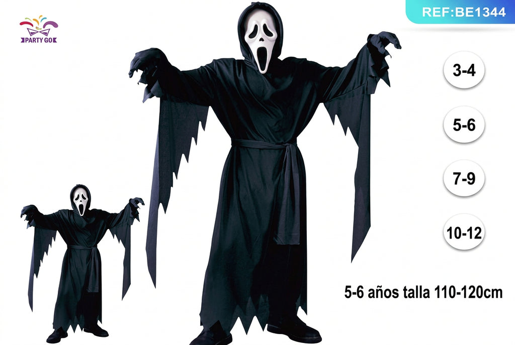 Disfraz de Scream para Niña 5-6 Años
