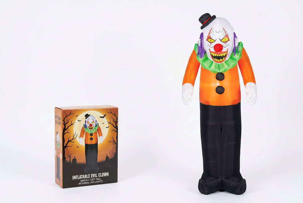 Decoración Inflable de Payaso Iluminado para Halloween