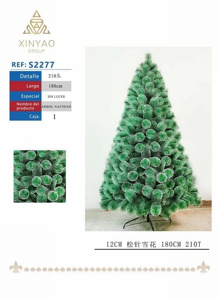 Arbol Navidad Nevado 180cm 210T