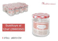 BOTE VIDRIO 370ML C/TAPA PACK 12